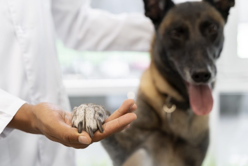 weterynarz opiekujący się zwierzakiem - suplementy dla zwierząt